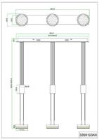 Trio HanglampFranklin 3-lichts RVS - 326510307 - thumbnail