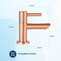 Saqu Shine fonteinkraan geborsteld koper - thumbnail