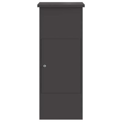 VidaXL Pakket inwerp box met opslag zwart 44,5 x 29 x 110,5 cm staal