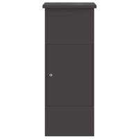 VidaXL Pakket inwerp box met opslag zwart 44,5 x 29 x 110,5 cm staal - thumbnail