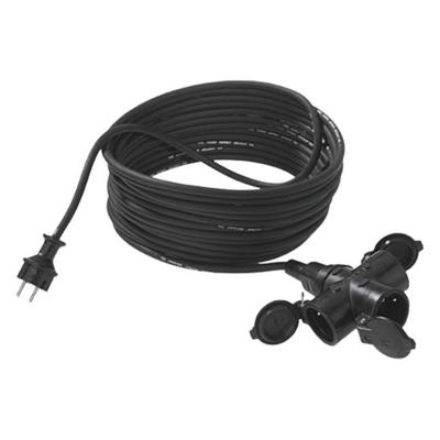 Bachmann 343.175 veiligheidscontactverlenging HO7RN-F 3G1,50mm2 lengte 10m zwart 3-voudig,