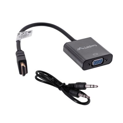 Lanberg AD-0017-BK video kabel adapter 0,2 m VGA (D-Sub) HDMI Type A (Standaard) Zwart
