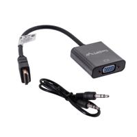Lanberg AD-0017-BK video kabel adapter 0,2 m VGA (D-Sub) HDMI Type A (Standaard) Zwart - thumbnail