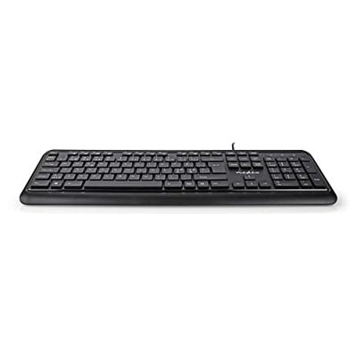 Nedis Bedraad Toetsenbord | USB-A | QWERTY | Scandinavisch | | 1 stuks - KBMU200BKND KBMU200BKND Nedis Bedraad Toetsenbord | USB-A | QWERTY | Scandinavisch | | 1 stuks - KBMU200BKND KBMU200BKND