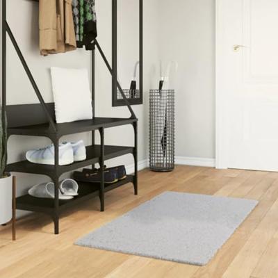 VidaXL Vloerkleed huarte laagpolig zacht wasbaar 60x110 cm grijs VidaXL Vloerkleed huarte laagpolig zacht wasbaar 60x110 cm grijs