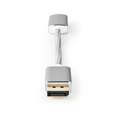 Nedis CCTB37150AL02 Displayport-kabel Displayport Male Hdmi™ Output 4k@60hz Verguld 0.20 M Rond Gebreid Zilver Cover Window Box Nedis CCTB37150AL02 Displayport-kabel Displayport Male Hdmi™ Output 4k@60hz Verguld 0.20 M Rond Gebreid Zilver Cover Window Box