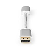 Nedis CCTB37150AL02 Displayport-kabel Displayport Male Hdmi™ Output 4k@60hz Verguld 0.20 M Rond Gebreid Zilver Cover Window Box - thumbnail