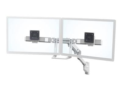 Ergotron HX Dual Arm Wall Mount Monitor-wandbeugel 2-voudig 38,1 cm (15) - 81,3 cm (32) Wit Draaibaar, In hoogte verstelbaar, Kantelbaar, Zwenkbaar