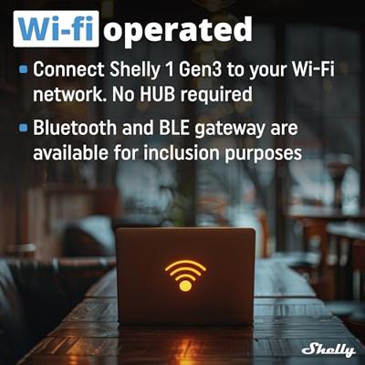 Shelly Shelly 1 Gen 3 Schakelactor Bluetooth, WiFi Shelly Shelly 1 Gen 3 Schakelactor Bluetooth, WiFi