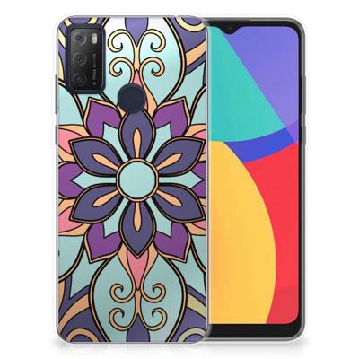 Alcatel 1S (2021) | TPU Case | Purple Flower
