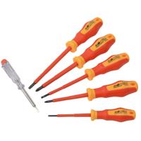 Brüder Mannesmann Schroevendraaierset VDE 6-delig Plat, Kruiskop Phillips - thumbnail