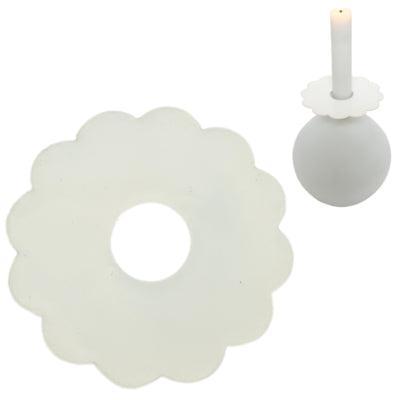 Stjernsund kaarsenring loua bloem wit glans 9,3 cm | 24 stuks