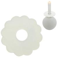 Stjernsund kaarsenring loua bloem wit glans 9,3 cm | 24 stuks - thumbnail