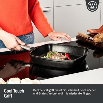 Westinghouse Performance Series Grillpan Inductie 28cm - Oven Geschikt - Zwart Westinghouse Performance Series Grillpan Inductie 28cm - Oven Geschikt - Zwart