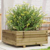 VidaXL Plantenbak 60x60x26,5 cm geïmpregneerd grenenhout - thumbnail