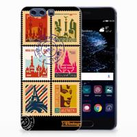 Huawei P10 Plus | Silliconen Back Cover | Postzegels - thumbnail