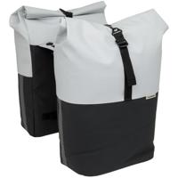 New Looxs Nyborg MIK Dubbele Fietstas 34 Liter Lichtgrijs/Zwart - thumbnail