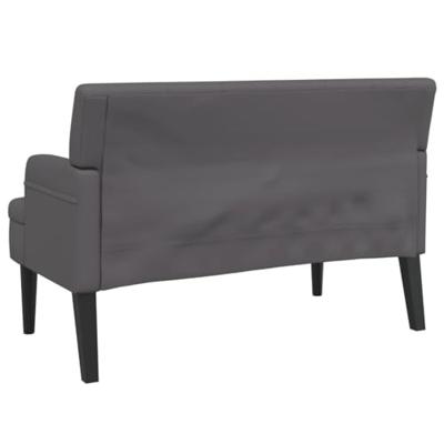 Bankje met rugleuning 112x65,5x75 cm kunstleer grijs Bankje met rugleuning 112x65,5x75 cm kunstleer grijs