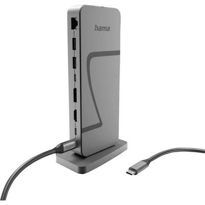Hama Connect2Office Speed USB-C dockingstation USB-C Power Delivery, Ondersteunt 8K@30 Hz (1x) / 4K@30Hz (2x)