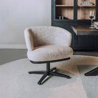 Tower Living Draaibare Eetkamerstoel 'Perca' Lounge, kleur Off White - thumbnail