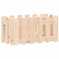VidaXL Plantenbak met hekontwerp 60x30x30 cm massief grenenhout - thumbnail