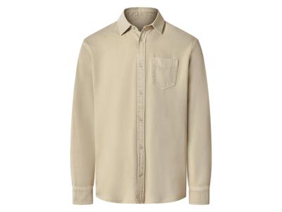 esmara Men Denim heren overhemd (Beige, M) esmara Men Denim heren overhemd (Beige, M)