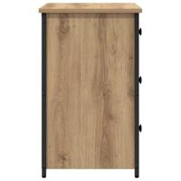Nachtkastje met lade artisanaal eikenkleurig 40 x 36 x 60 cm - thumbnail