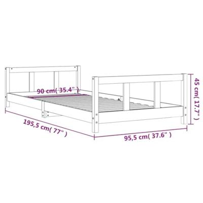Kinderbedframe 90x190 cm massief grenenhout