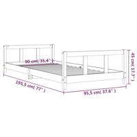 Kinderbedframe 90x190 cm massief grenenhout - thumbnail