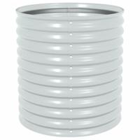 Plantenbak verhoogd 80x80x81 cm gegalvaniseerd staal zilver - thumbnail