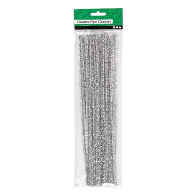 Creativ Company Chenille zilver 30cm, 24st.