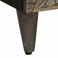 Dressoir 60x33,5x75 cm massief mangohout lichtgrijs - thumbnail