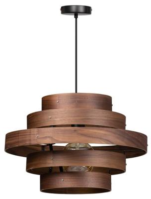 ETH Stoere hanglampWalnut 5-rings houtbruin - 05-HL4452-77