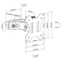 Monitorsteun voor buis/post 28-60mm Maclean, 17-32'', max. 8kg, MC-983 - thumbnail