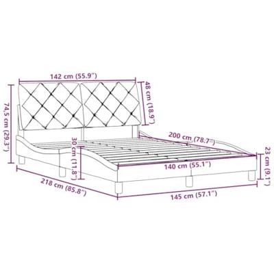 Bedframe zonder matras stof taupe 140x200 cm