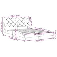 Bedframe zonder matras stof taupe 140x200 cm - thumbnail