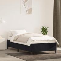 Bedframe fluweel zwart 100x200 cm - thumbnail