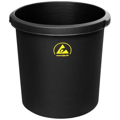 BJZ A-34062 A-34062 Prullenbak ESD 18 l (Ø x h) 31 cm x 32 cm Kunststof Zwart 1 stuk(s)