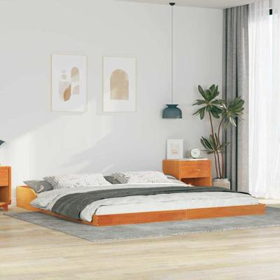 Bedframe Wasbruin 180 x 210 cm Massief grenenhout