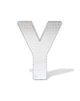 HEMA Discoletter Y 10x9x10cm (zilver) - thumbnail