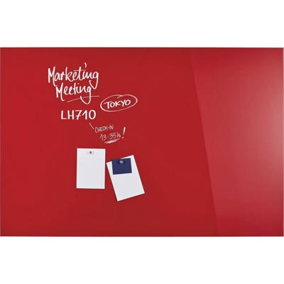 magnetoplan 13408006 Glazen magneetbord (b x h) 1500 mm x 1000 mm Rood