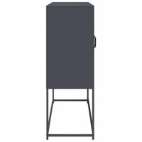 Dressoir 100,5x39x107 cm koudgewalst staal antracietkleurig - thumbnail