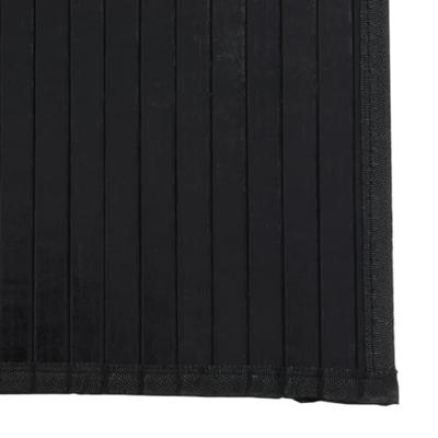 VidaXL Vloerkleed rechthoekig 70x500 cm bamboe zwart