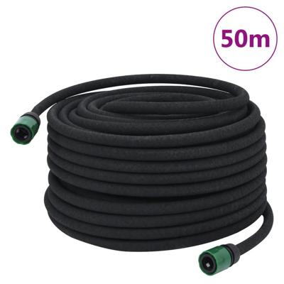 VidaXL Druppelslang 0,6&apos;&apos; 50 m rubber zwart