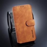 Dg. MING retro olie kant horizontale flip case voor Galaxy S10 E met houder & kaartsleuven & portemonnee (bruin) - thumbnail