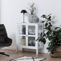 Bendt Vitrinekastje 'Yutte' 99,5 x 80cm, kleur wit - thumbnail