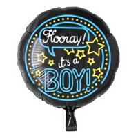 Neon Folieballon It's a boy - 46cm - thumbnail