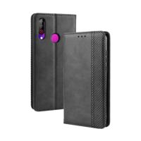 Magnetische Buckle retro Crazy Horse textuur horizontale Flip lederen case voor LG B30 met houder & kaartsleuven & fotolijstjes (zwart) - thumbnail