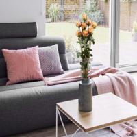 Kunst Rozenbundel x8 70 cm oranje - thumbnail