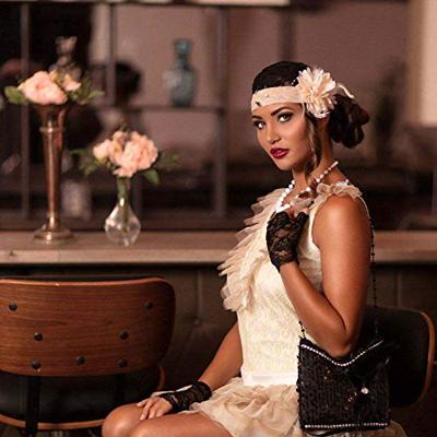 Charleston Gatsby Set Zwart/Beige